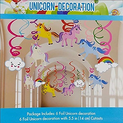 Party Propz Unicorn Swirls For Decoration - 12 Pcs