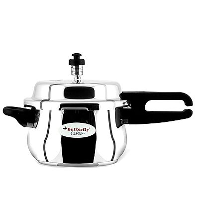 Butterfly Curve Stainless Steel Outer Lid Pressure Cooker, 3 Litre