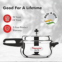 Butterfly Cute Ss Induction Compatible Outer Lid Stainless Steel Pressure Cooker With Glass Lid 2 liter Butterfly Cute Ss Induction Compatible Outer Lid Stainless Steel Pressure Cooker With Glass Lid 2 liter