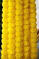 Artificial Marigold Flowers for Decoration Long Marigold Garlands for Decoration Toran Indian genda phool for Wedding & Festivals