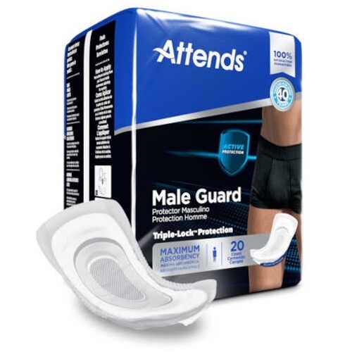 ATT-ADMG20 - 45505 - Attends Discreet Male Guard L-12.5" W-4.5" - 20/bag