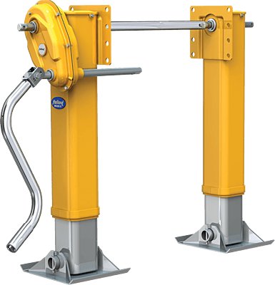 TRAILER LEG ASSY,SQUARE PAD,28, W/ HARDWARE