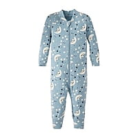 Long-Sleeve Footless Dusty Blue Jumpsuit(2 Years /85cm) Long-Sleeve Footless Dusty Blue Jumpsuit(2 Years /85cm)