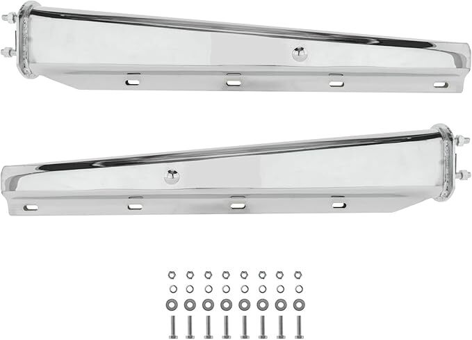 Mud Flap Hanger Angled Set Chrome (27") 2 1/2'