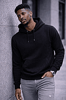 Men’s Plain Black Hoodie – Minimal. Versatile. Canadian. (Regular)