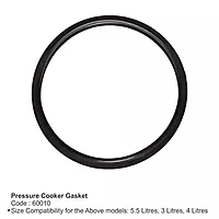 Prestige Stainless Steel Junior Pressure Cooker Gasket, 5.5, 3 & 4 Litres - Black Prestige Stainless Steel Junior Pressure Cooker Gasket, 5.5, 3 & 4 Litres - Black