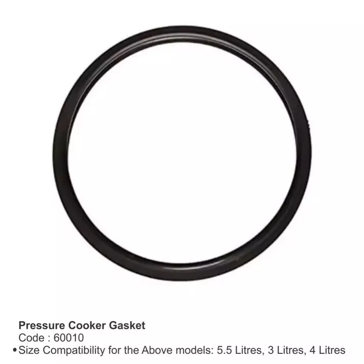 Prestige Stainless Steel Junior Pressure Cooker Gasket, 5.5, 3 & 4 Litres - Black Prestige Stainless Steel Junior Pressure Cooker Gasket, 5.5, 3 & 4 Litres - Black