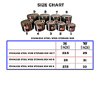 Stainless steel wide storage box