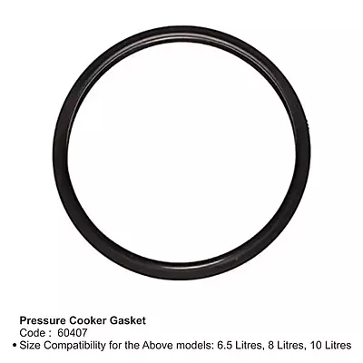 Prestige Deluxe Stainless Steel Senior Pressure Cooker Gasket - PR60407 Black 1 Pc