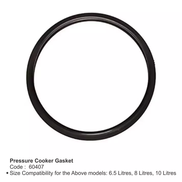 Prestige Deluxe Stainless Steel Senior Pressure Cooker Gasket - PR60407 Black 1 Pc
