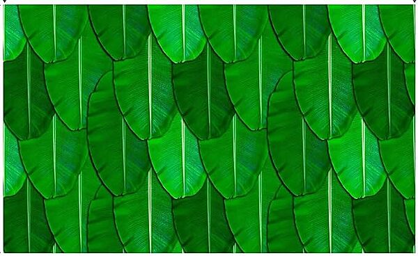 Backdrop Cloth for Fuctions Aritaku Banana Leaf with Orange Yellow Flower Decoration Cloth for All Functions and Photography (8X5)