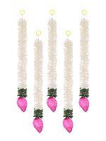 Lotus plastic string with green and white thoran 2 pcs