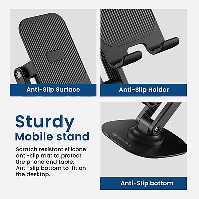 360 degree universal mobile holder Mobot III portronics (90-Days Warranty)