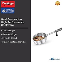 Prestige 13cm/550ml Tri-Ply Stainless Steel Splendor Tadka Pan