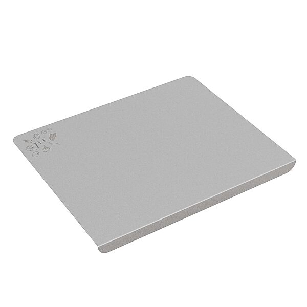 JVL Stainless Steel Countertop Cutting & Chopping Board (42cm*32cm*2cm) Longer & Heavy Duty, Heat-Resistant, Non-Slip, Hygienic for Vegetables, Fruits and Dough