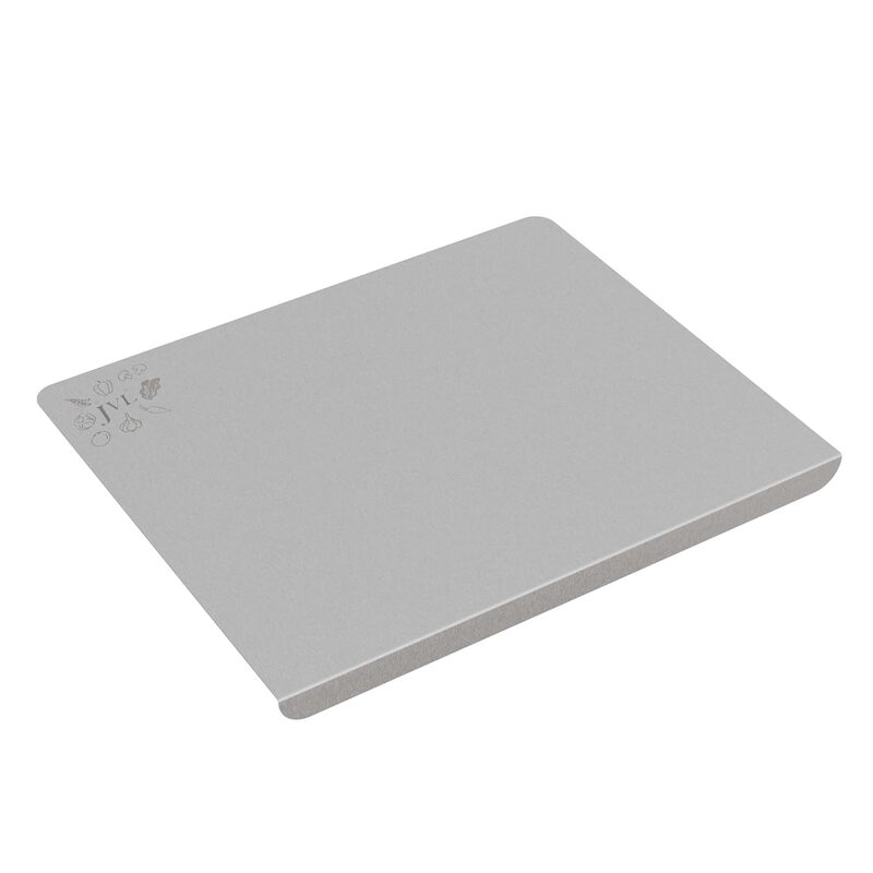 JVL Stainless Steel Countertop Cutting & Chopping Board (42cm*32cm*2cm) Longer & Heavy Duty, Heat-Resistant, Non-Slip, Hygienic for Vegetables, Fruits and Dough