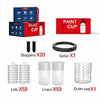 650ML (200 Micron) PPS style Paint cups 50/box