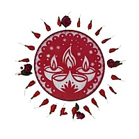 Rangoli Design Very Big Stencil 18''