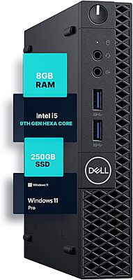 Dell Optiplex 3070 Tiny PC corei5-9500 16GB 256GB Win11Pro (90-Days Warranty)