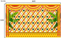 poojas Backdrop Decorations Cloths, Size 5x8 feet Background Decoration Cloths poojas | poojas Decorations Cloth (Diwali Backdrop decorationss clothss)