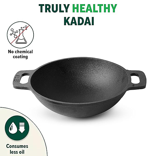 Cast Iron Kadai 1 pcs
