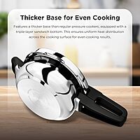 Butterfly Curve Stainless Steel Pressure Cooker, 2 Litre, Silver