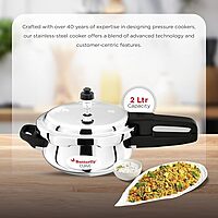 Butterfly Curve Stainless Steel Pressure Cooker, 2 Litre, Silver