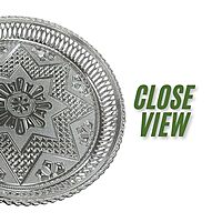 Silver Colour Big round Plate