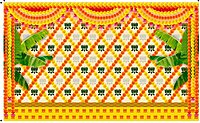 poojas Backdrop Decorations Cloths, Size 5x8 feet Background Decoration Cloths poojas | poojas Decorations Cloth (Diwali Backdrop decorationss clothss)