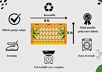 poojas Backdrop Decorations Cloths, Size 5x8 feet Background Decoration Cloths poojas | poojas Decorations Cloth (Diwali Backdrop decorationss clothss)