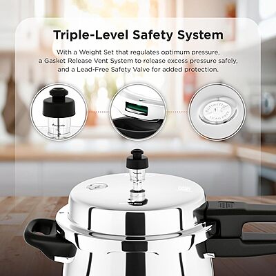 Butterfly Curve Stainless Steel Outer Lid Pressure Cooker, 3 Litre