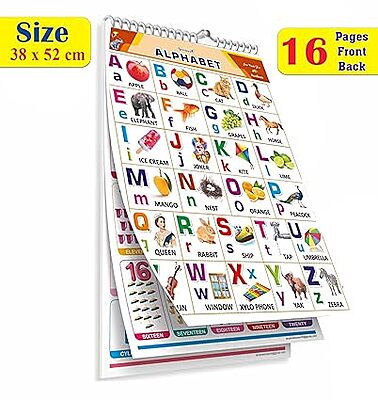 All in One English ABCD Chart For Kids (16 Charts ) 36 x 50 cm