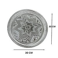 Silver Colour Big round Plate