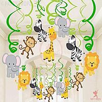 Party Propz Jungle Theme Decoration Swirls Hanging