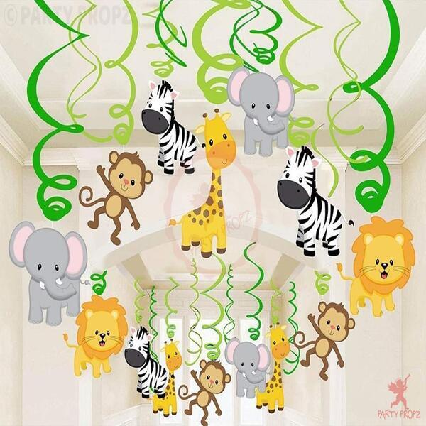 Party Propz Jungle Theme Decoration Swirls Hanging