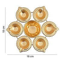 Diya Round Shape Flower Decorative Urli Bowl
