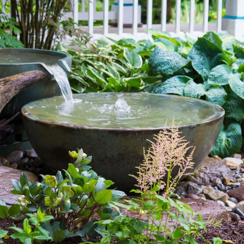 Spillway Basin - Patina - 40" Dia (102 Cm)