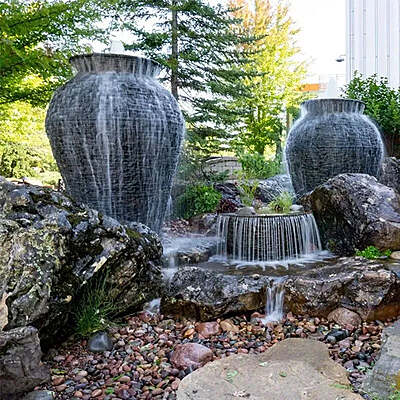 Stacked Slate Urn - 8' H (2.44 M) [Eligible For Mixed Qty Break]