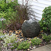 Stacked Slate Sphere Fountain Kit - 18" Dia (46 Cm)