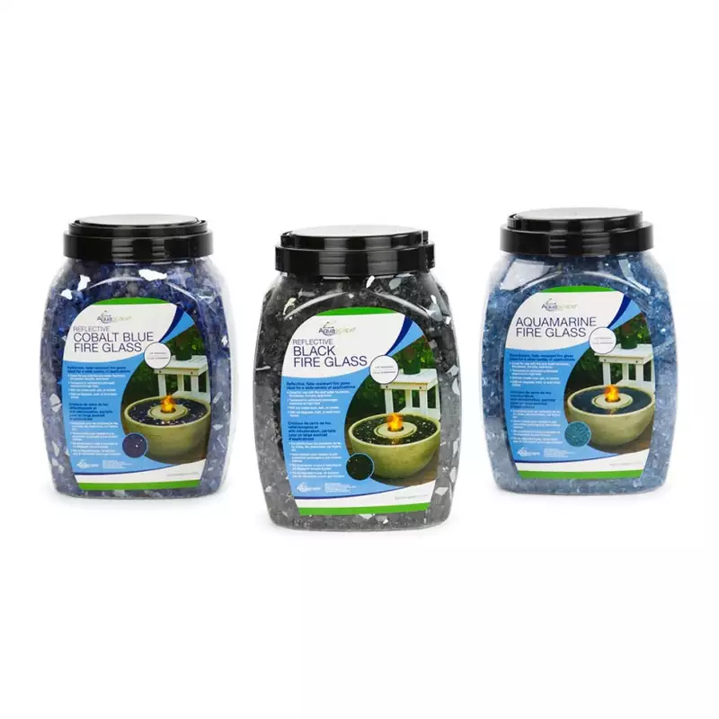 1/4" Reflective Black Fire Glass - 10 Lb / 4.5Kg