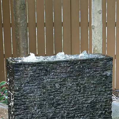 Stacked Slate Wall Topper-Straight Quad-Spill