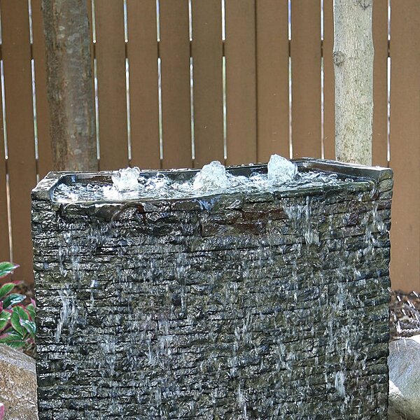 Stacked Slate Wall Topper-Curved Rear-Spill
