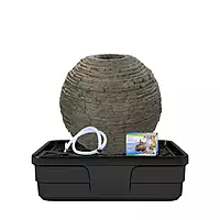 Stacked Slate Sphere Fountain Kit - 32" Dia (81 Cm)