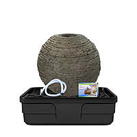 Stacked Slate Sphere Fountain Kit - 32" Dia (81 Cm)