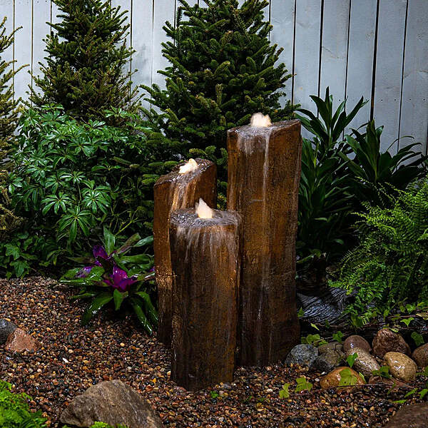 Faux Basalt Column Set Of 3 Fountain Kit - 24",30",36"H (61,76,91 Cm)
