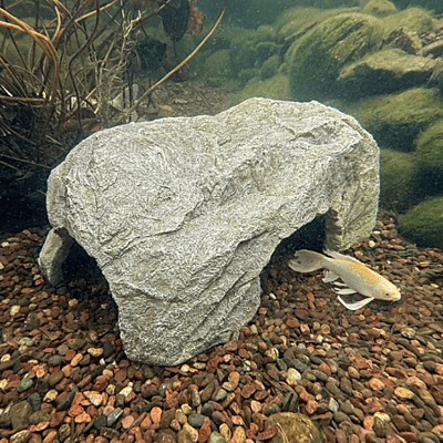 Faux Rock Fish Cave- 25" L X 15" W (63.5 X 38 Cm)