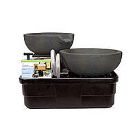 Spillway Bowl And Basin Fountain Kit - Iron Ore - 19"/21" Dia (49/52 Cm)