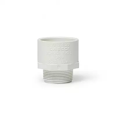Pvc Male Adapter 1-1/4" Mpt X 1-1/2" Slip