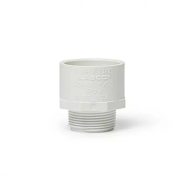 Pvc Male Adapter 1-1/4" Mpt X 1-1/2" Slip