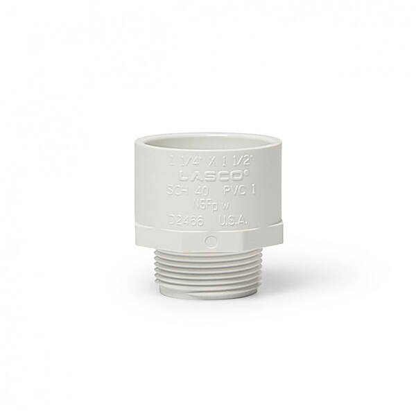 Pvc Male Adapter 1-1/4" Mpt X 1-1/2" Slip